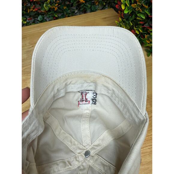 Texas Tech Red‎ Raiders NCAA Jones and Mitchell Sportswear Hat 23 White Cream - Picture 7 of 9